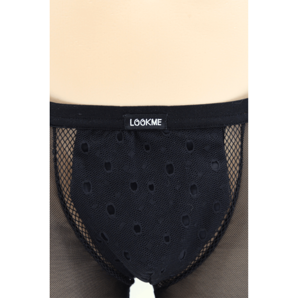 Boxer noir semi opaque 